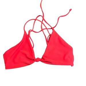 Red Triangle Bikini Top. Sarah Style. Size Medium.